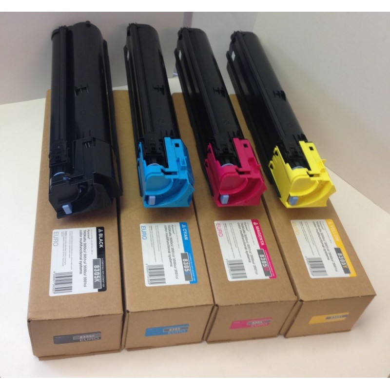 Lot De 5 Toners De Rechange Pour Kyocera TASKalfa 3050/3051/3550/3551 - Compatibles TK-8305 - Noire, Cyan, Magenta, Jaune